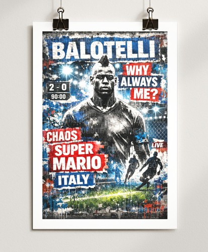 Stampa calcio mario balotelli - calcio,